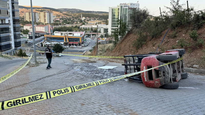 Krkkale'de 16 yandaki içi forklift altnda kald