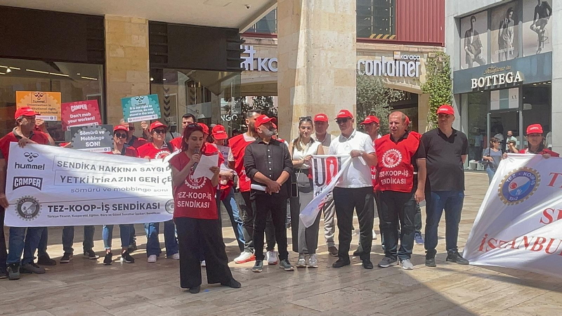 Viaport Asya AVM önünde eylem